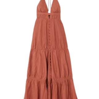 Women's Printed Smocked Bodice Strapless Maxi Dress.