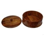 wooden hot pot, brass work