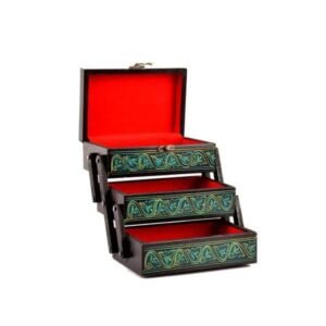 Handcrafted Wooden Trolley Jewelry Box