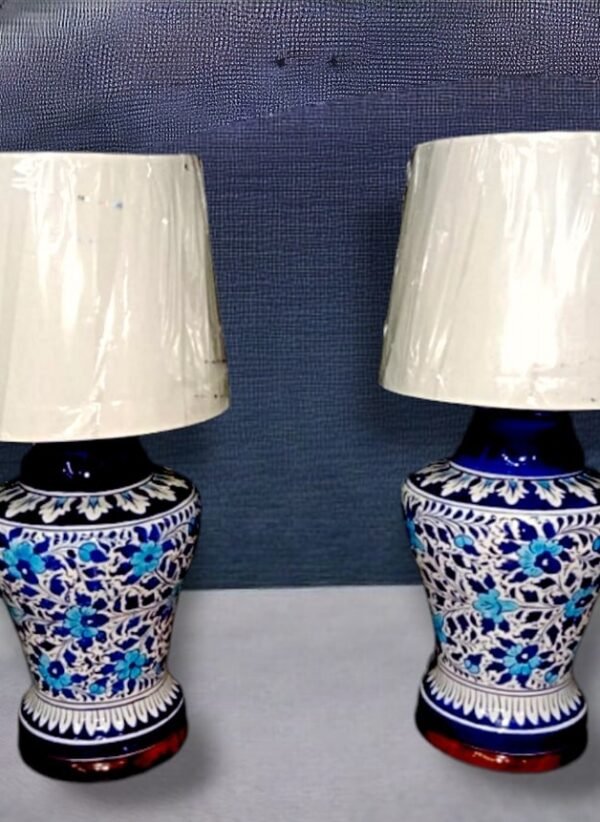 Blue Pottery Lamp