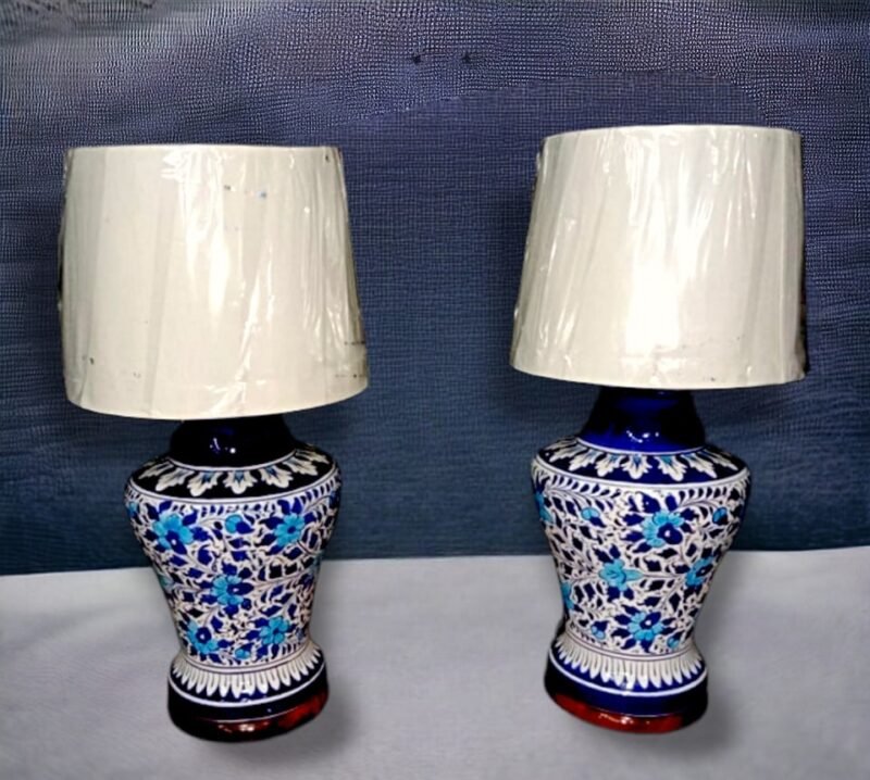 Blue Pottery Lamp