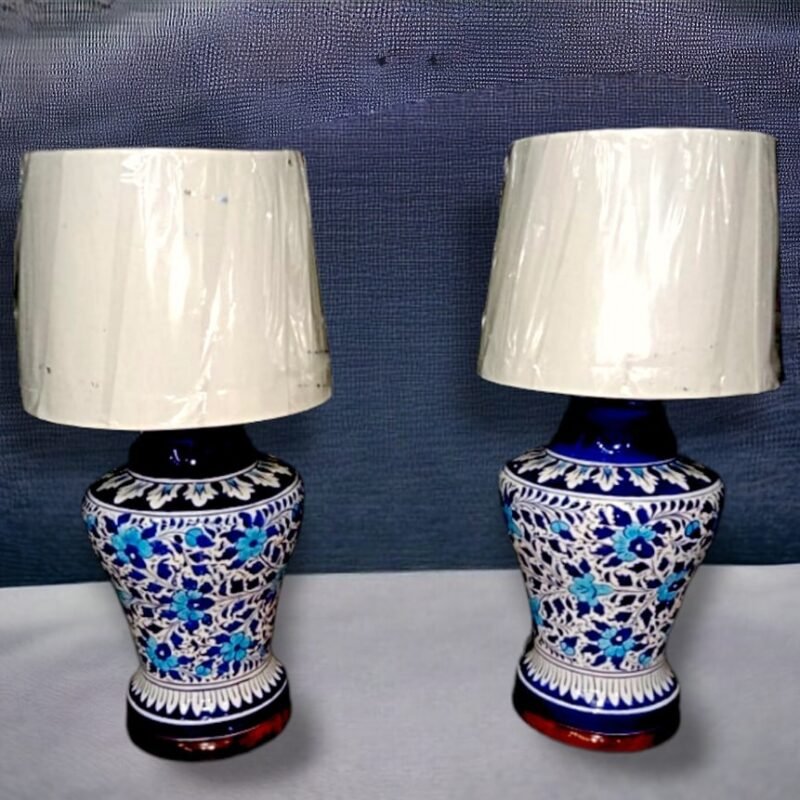 Blue Pottery Lamp