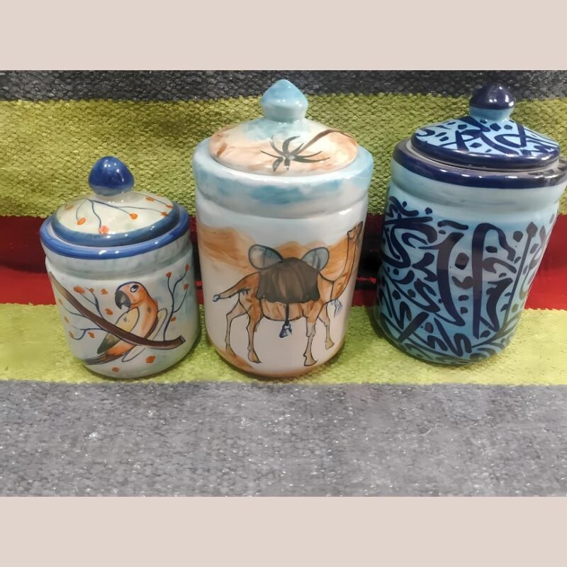 blue pottery storage jars or home décor