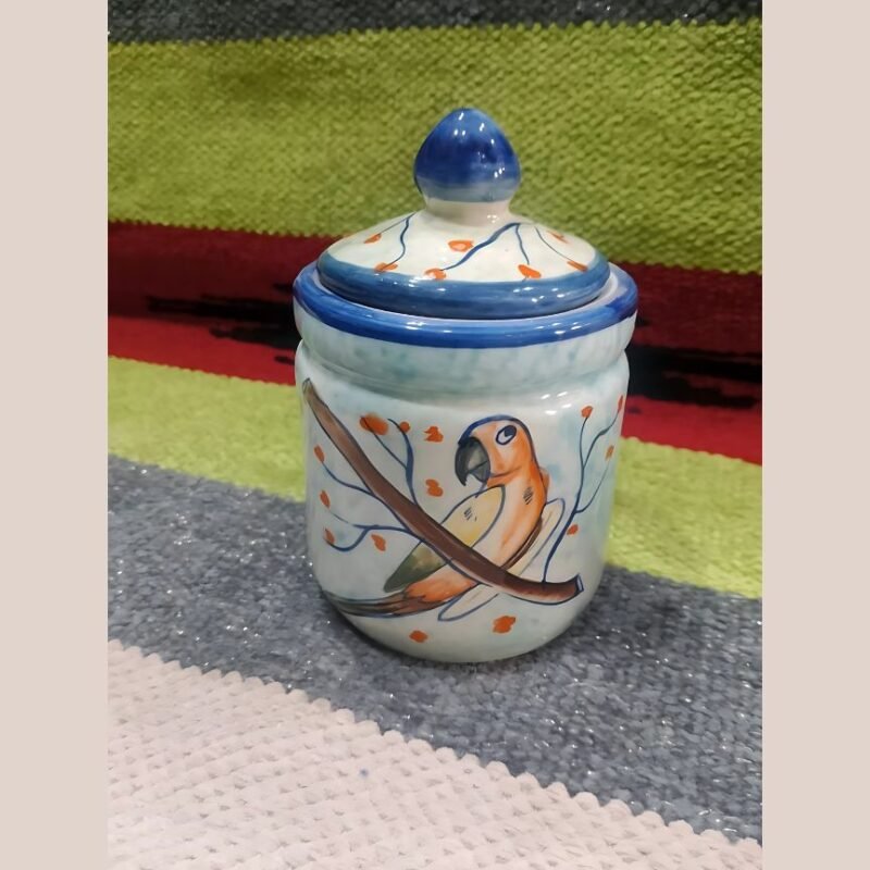 Parrot storage jar