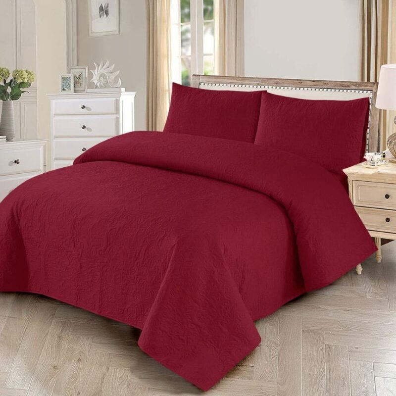 Plain red color bedsheet