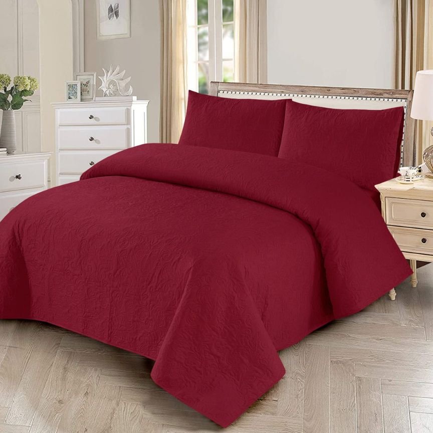 Plain red color bedsheet