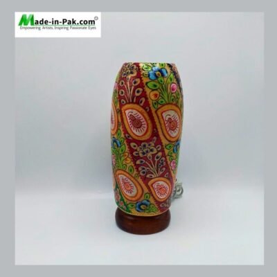 Multi color camel skin side table lamp