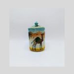 Blue pottery ceramic jar 4