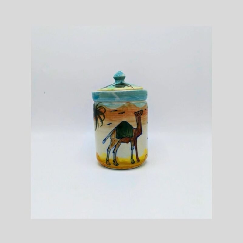 Blue pottery ceramic jar 4