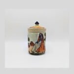 Blue pottery ceramic jar 3