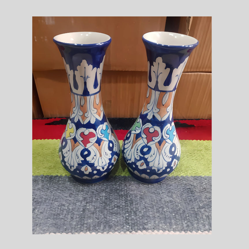 Blue Pottery Ceramic Vases 1