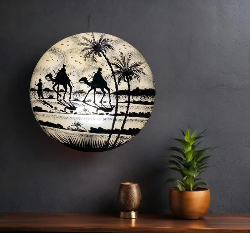 Camel skin lamps