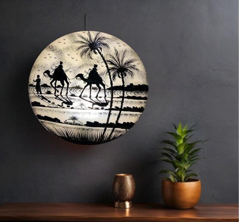 Camel skin lamps